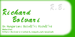 richard bolvari business card